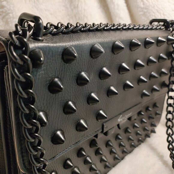 Foley & Corinna NWT Black Skyline Bandit Studded Crossbody Purse - Picture 2 of 15